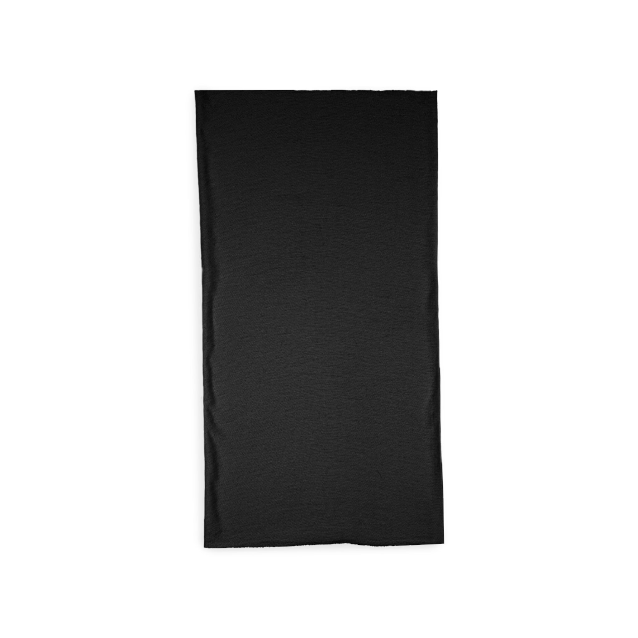 Large logo tube scarf - White on black