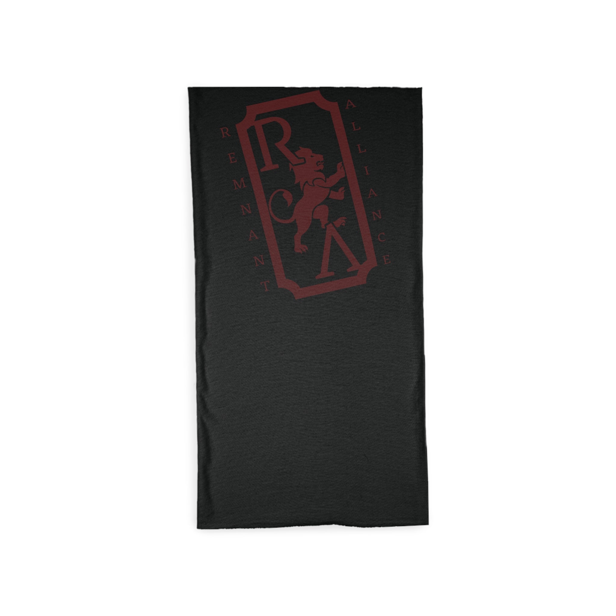 Large logo tube scarf - dark red on black